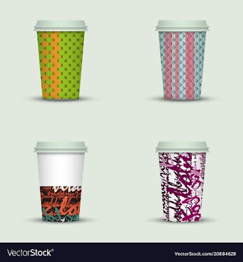 Coffee cup set vector image