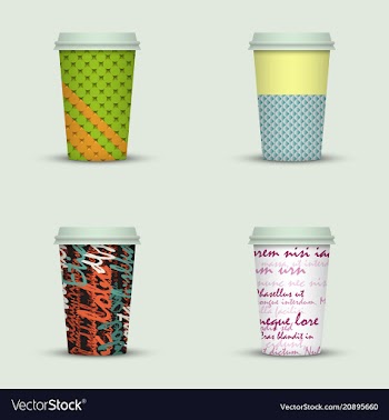 Coffee cup set vector image