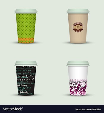 Coffee cup set vector image