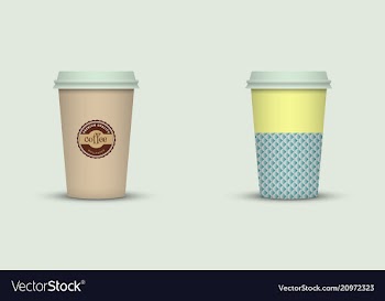 Coffee cup set vector image