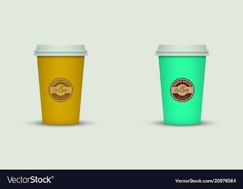 Coffee cup set vector image