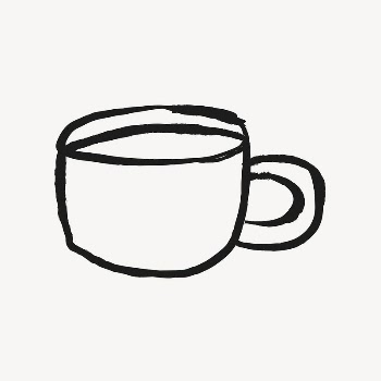 Coffee cup sticker, beverage doodle | Free PSD Illustration - rawpixel