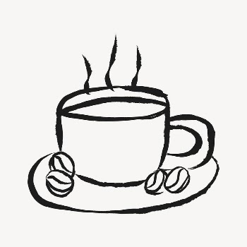 Coffee cup sticker, beverage doodle | Free PSD Illustration - rawpixel