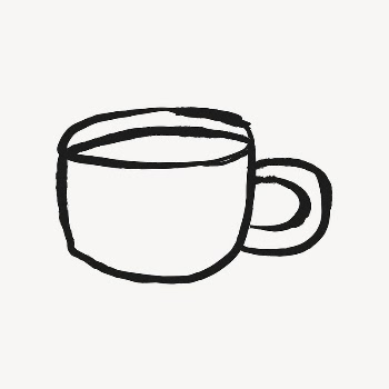 Coffee cup sticker, beverage doodle | Free Vector Illustration - rawpixel