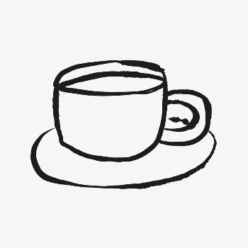 Coffee cup sticker, beverage doodle | Free Vector Illustration - rawpixel