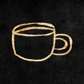 Coffee cup sticker, gold aesthetic | Free Vector Illustration - rawpixel