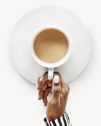 Coffee cup sticker, morning beverage | Free PSD - rawpixel