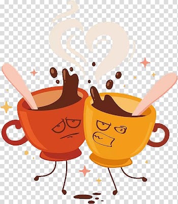 Coffee cup Tea Breakfast Cafe, Two cups of coffee transparent background PNG clipart