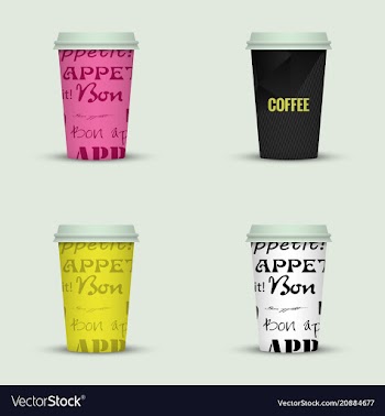 Coffee cup to go coffee cups set collection vector image
