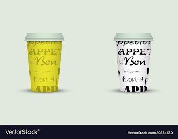 Coffee cup to go coffee cups set collection vector image