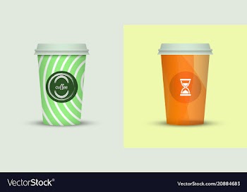 Coffee cup to go coffee cups set collection vector image