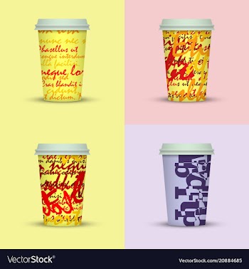 Coffee cup to go coffee cups set collection vector image
