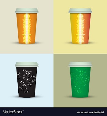 Coffee cup to go coffee cups set collection vector image