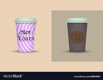 Coffee cup to go coffee cups set collection vector image