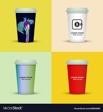 Coffee cup to go coffee cups set collection vector image
