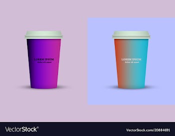 Coffee cup to go coffee cups set collection vector image