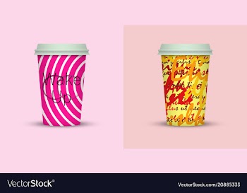 Coffee cup to go coffee cups set collection vector image