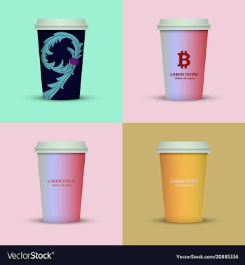 Coffee cup to go coffee cups set collection vector image