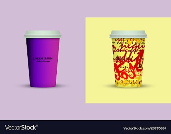 Coffee cup to go coffee cups set collection vector image