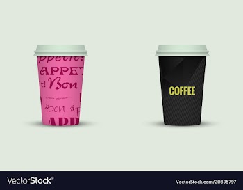 Coffee cup to go coffee cups set collection vector image