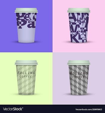 Coffee cup to go coffee cups set collection vector image