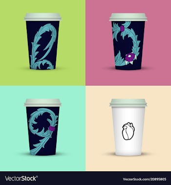 Coffee cup to go coffee cups set collection vector image