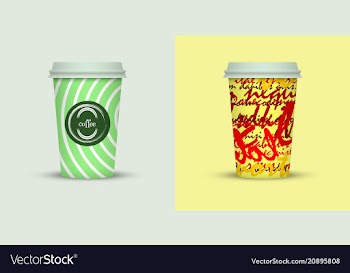 Coffee cup to go coffee cups set collection vector image
