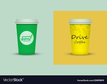 Coffee cup to go coffee cups set collection vector image