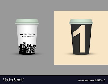 Coffee cup to go coffee cups set collection vector image