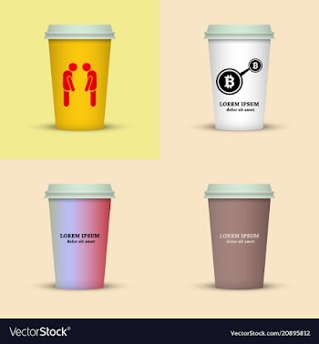 Coffee cup to go coffee cups set collection vector image