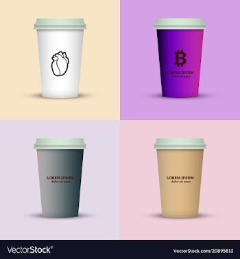 Coffee cup to go coffee cups set collection vector image