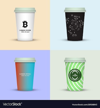 Coffee cup to go coffee cups set collection vector image