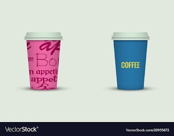 Coffee cup to go coffee cups set collection vector image