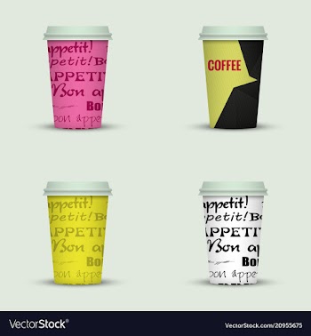 Coffee cup to go coffee cups set collection vector image