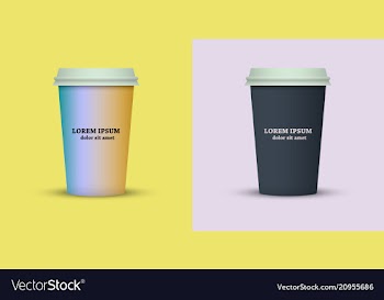Coffee cup to go coffee cups set collection vector image