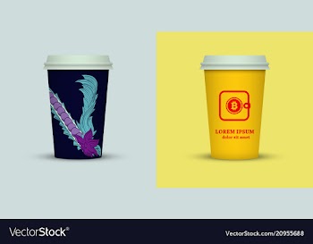 Coffee cup to go coffee cups set collection vector image