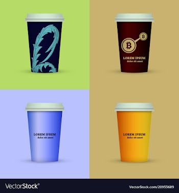 Coffee cup to go coffee cups set collection vector image