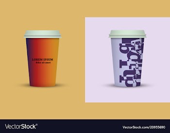 Coffee cup to go coffee cups set collection vector image