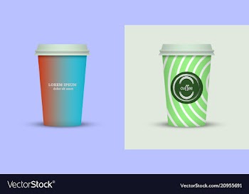 Coffee cup to go coffee cups set collection vector image