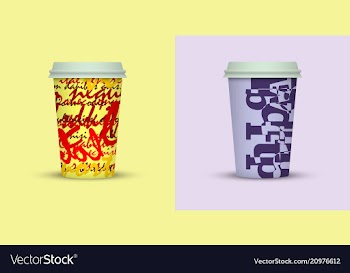 Coffee cup to go coffee cups set collection vector image