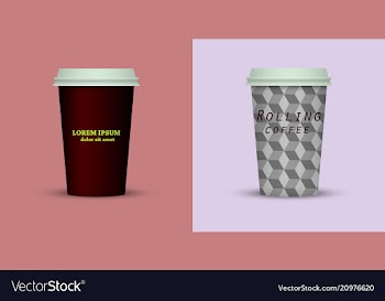 Coffee cup to go coffee cups set collection vector image