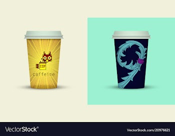 Coffee cup to go coffee cups set collection vector image