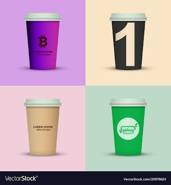 Coffee cup to go coffee cups set collection vector image