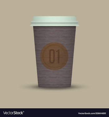 Coffee cup to go creative coffee cup template vector image