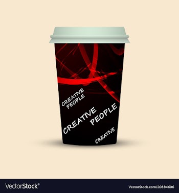 Coffee cup to go creative coffee cup template vector image