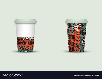 Coffee cup to go creative coffee cup template vector image