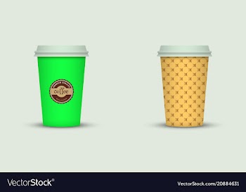 Coffee cup to go creative coffee cup template vector image