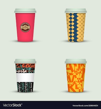 Coffee cup to go creative coffee cup template vector image