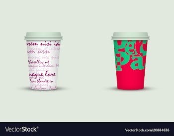Coffee cup to go creative coffee cup template vector image