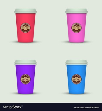 Coffee cup to go creative coffee cup template vector image